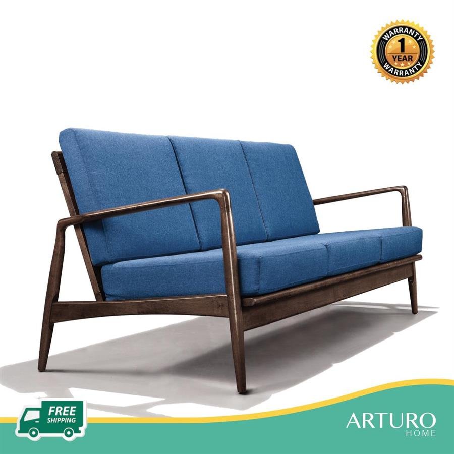 Arturo - Mourin 1 + 1 + 3 Seater Sofa Sofa Set/ Fabric Sofa/ Solid Wood Sofa/ Mid-century Design/ Retro Sofa/ FREE Shipping to West Malaysia