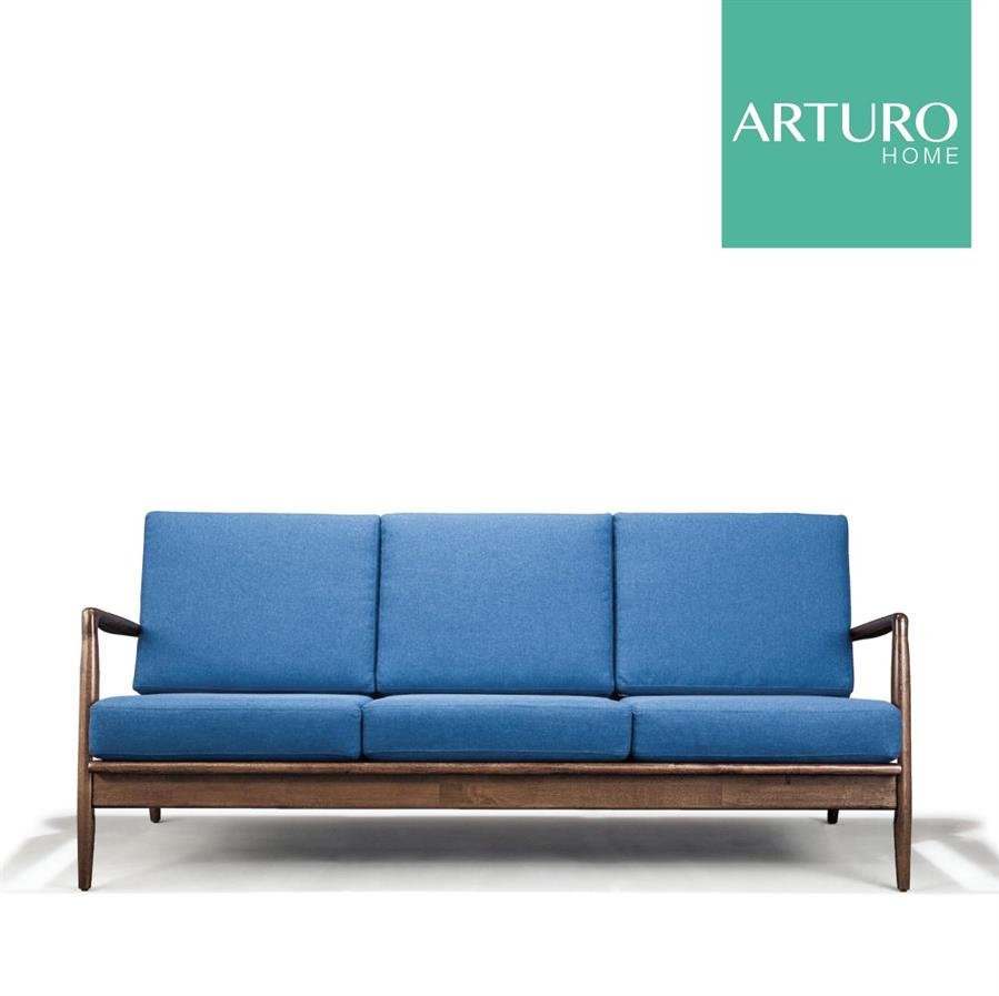 Arturo - Mourin 1 + 1 + 3 Seater Sofa Sofa Set/ Fabric Sofa/ Solid Wood Sofa/ Mid-century Design/ Retro Sofa/ FREE Shipping to West Malaysia
