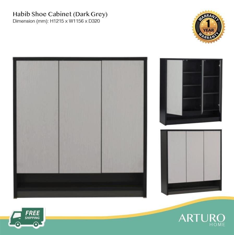 Arturo - Habib Shoe Cabinet (3 doors)/ Shoe Storage/ Organizer (FREE Shipping to West Malaysia)