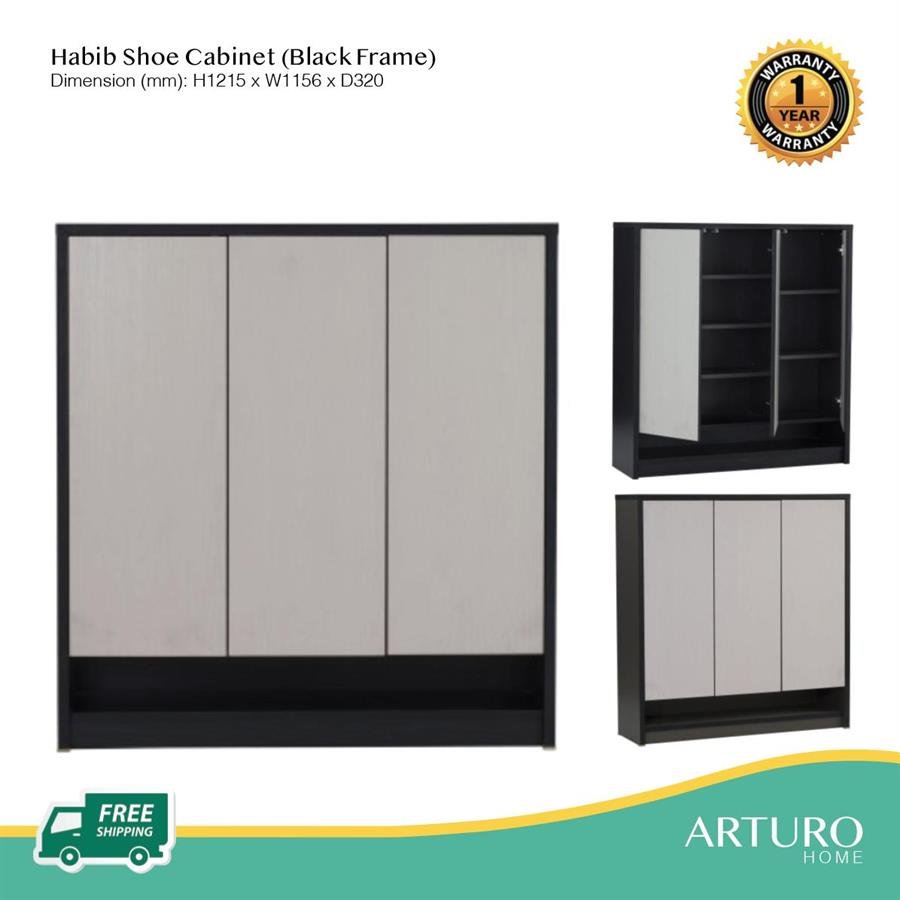 Arturo - Habib Shoe Cabinet (3 doors)/ Shoe Storage/ Organizer (FREE Shipping to West Malaysia)