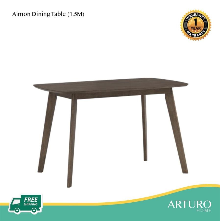 Arturo - Aimon Dining Table (1.2M/1.5M)/ Solid Wood Table/ Rectangle Table (FREE Shipping to West Malaysia)