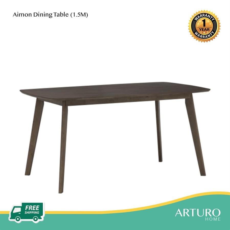 Arturo - Aimon Dining Table (1.2M/1.5M)/ Solid Wood Table/ Rectangle Table (FREE Shipping to West Malaysia)