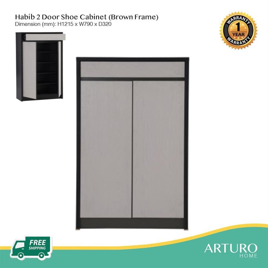 Arturo - Habib Shoe Cabinet (2 door)/ Shoe Storage/ Organizer (FREE Shipping to West Malaysia)