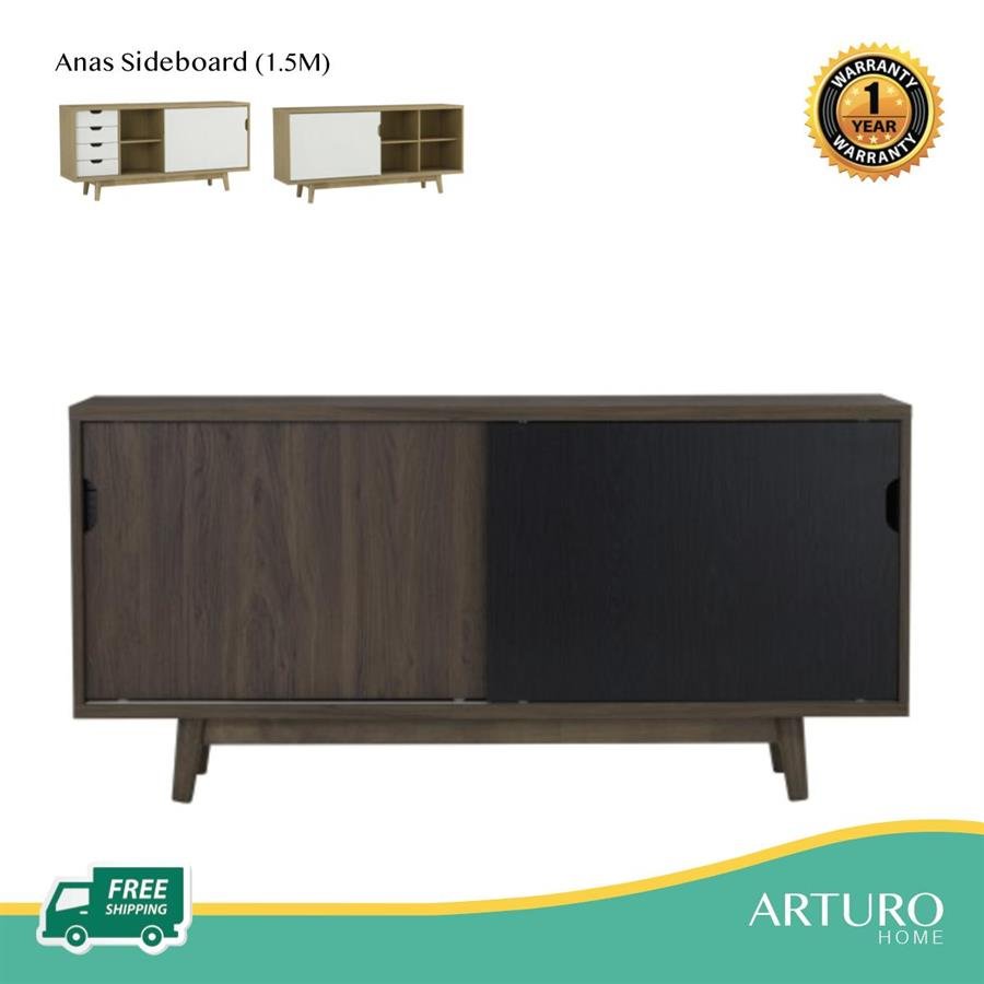 Arturo - Anas Sideboard (1.5M)/ Storage Cabinet/ Buffet (FREE Shipping to West Malaysia)