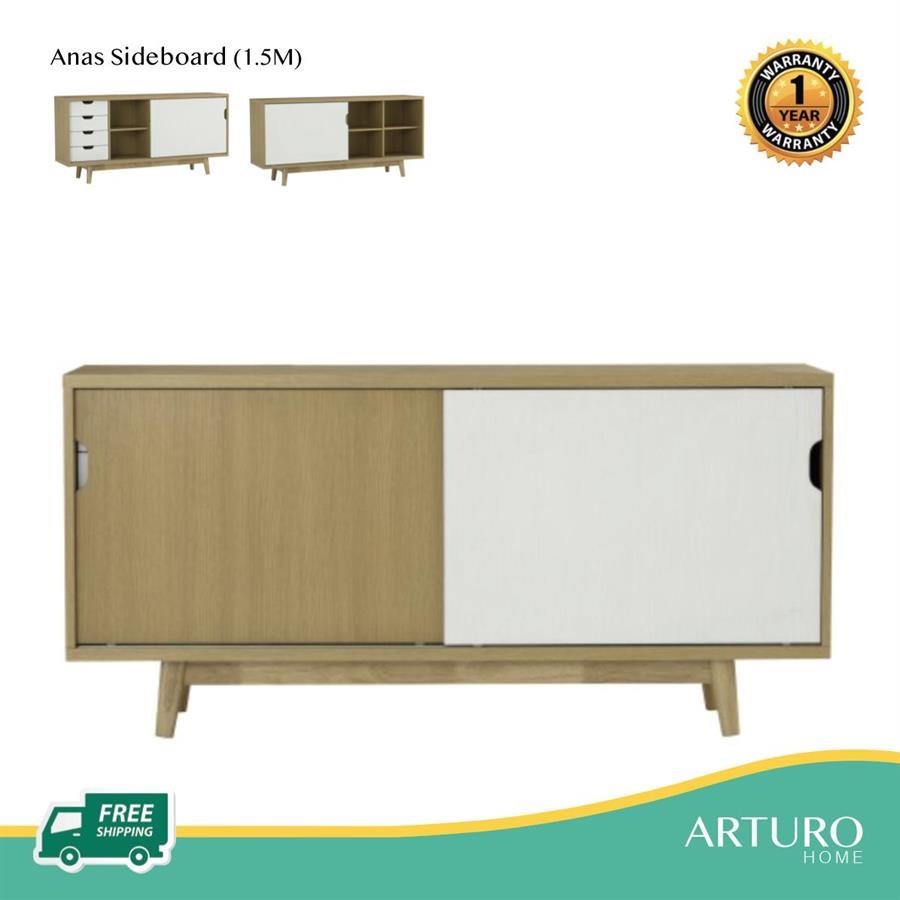 Arturo - Anas Sideboard (1.5M)/ Storage Cabinet/ Buffet (FREE Shipping to West Malaysia)