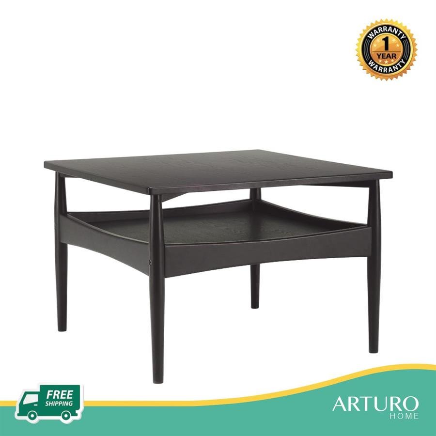 Arturo - Hobbit Square Coffee Table/ Solid Wood Coffee Table/ Square Table/ Brown Table/ Black Table (FREE Shipping to West Malaysia)