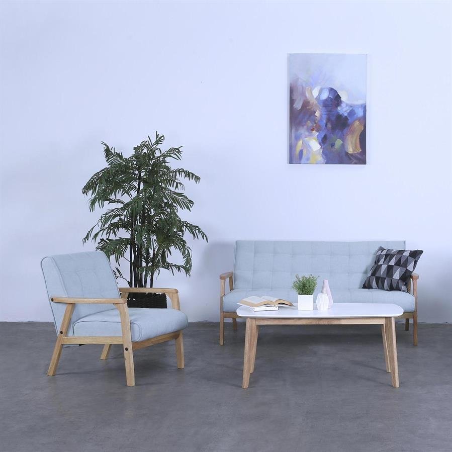 Arturo - Tucson 1 + 3 Seater Sofa + Coffee Table Set + FREE Guardsman Touch Up Kit/ Solid Wood/ Black Synthetic Leather/ Blue Fabric Sofa/ Brown Fabric Sofa (Free Shipping to West Malaysia)