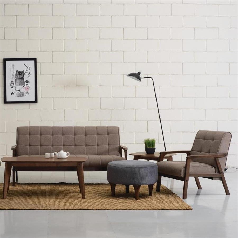 Arturo - Tucson 1 + 3 Seater Sofa + Coffee Table Set + FREE Guardsman Touch Up Kit/ Solid Wood/ Black Synthetic Leather/ Blue Fabric Sofa/ Brown Fabric Sofa (Free Shipping to West Malaysia)