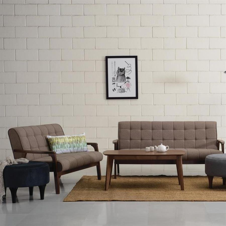 Arturo - Tucson 2 + 3 Seater Sofa + Coffee Table Set + FREE Guardsman Touch-up Kit/ Solid Wood/ Black Synthetic Leather/ Blue Fabric Sofa/ Brown Fabric Sofa (Free Shipping to West Malaysia)