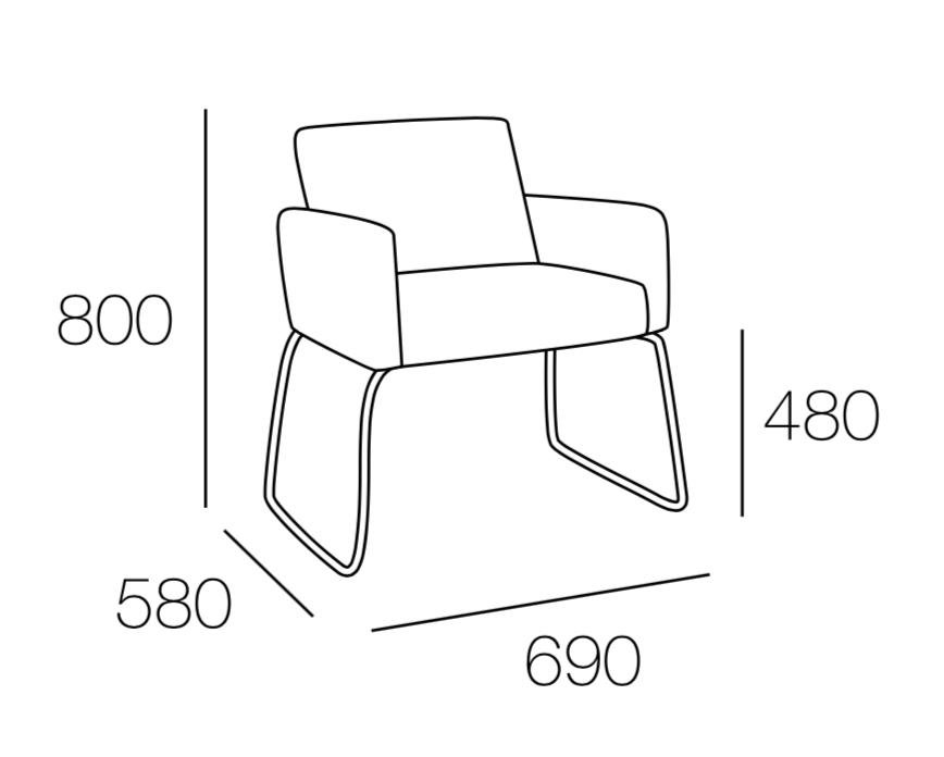 Arturo - Delma Dining Chair with Arm Rest (set of 2)/ Arm Chair/ Fabric Chair (FREE Shipping to West Malaysia)