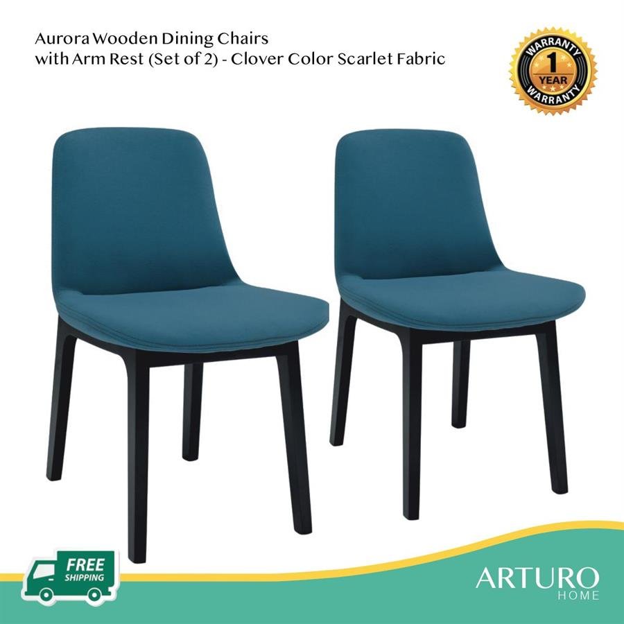 Arturo - Aurora Wooden Dining Chairs (Set of 2)/ Side Chair/ Fabric Chair/ Modern Chair (FREE Shipping to West Malaysia)