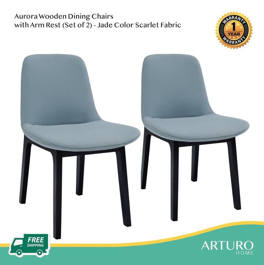 Arturo - Aurora Wooden Dining Chairs (Set of 2)/ Side Chair/ Fabric Chair/ Modern Chair (FREE Shipping to West Malaysia)