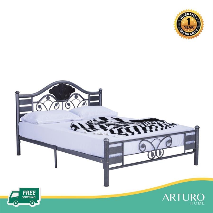 Arturo - Kinta Queen Size Bed/ Powder Coated Metal Bed/ Classic Bed Frame./ Antique Bed Frame (FREE Shipping to West Malaysia)