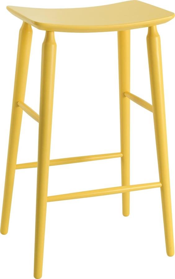 Arturo - Hester (Pastel Yellow/ Black/ Grey/ Green/ Nude color) Bar Stool/ Solid Wood Bar Stool (FREE Shipping to West Malaysia)