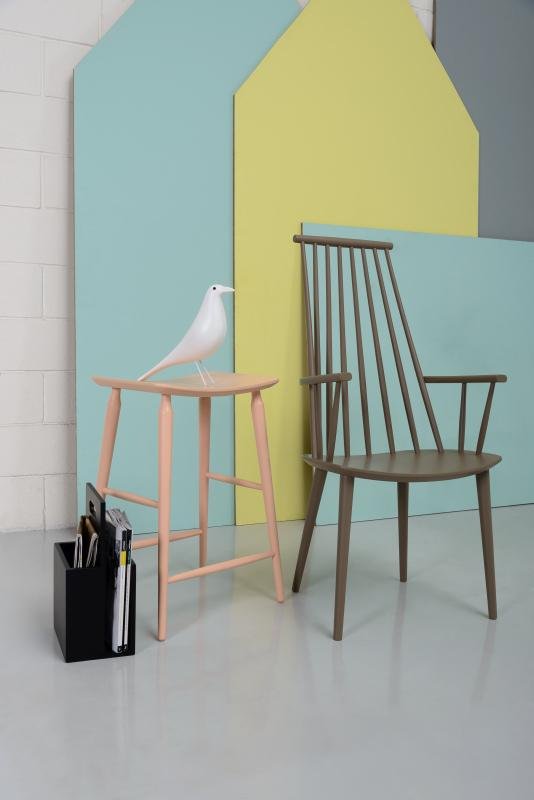 Arturo - Hester (Pastel Yellow/ Black/ Grey/ Green/ Nude color) Bar Stool/ Solid Wood Bar Stool (FREE Shipping to West Malaysia)