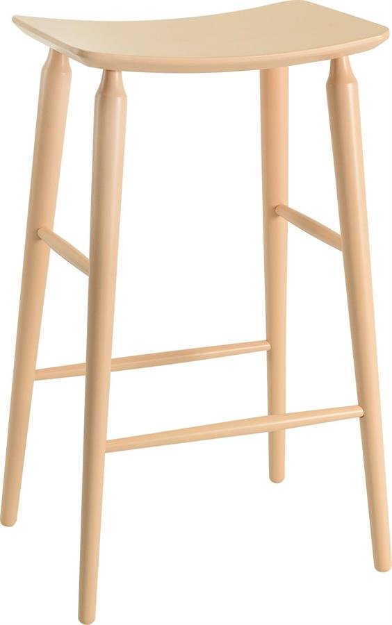 Arturo - Hester (Pastel Yellow/ Black/ Grey/ Green/ Nude color) Bar Stool/ Solid Wood Bar Stool (FREE Shipping to West Malaysia)