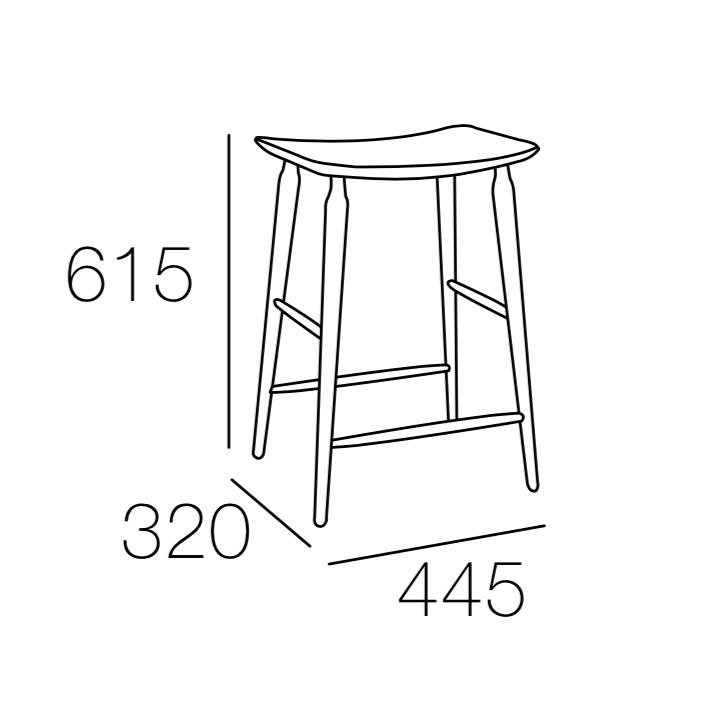 Arturo - Hester (Pastel Yellow/ Black/ Grey/ Green/ Nude color) Bar Stool/ Solid Wood Bar Stool (FREE Shipping to West Malaysia)