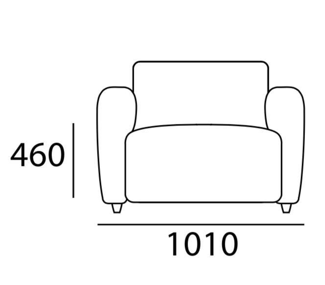 Arturo - Polo 1 seater Sofa/ Single Seater Sofa/ Arm Chair/ Fabric Arm Chair (FREE Shipping to West Malaysia)
