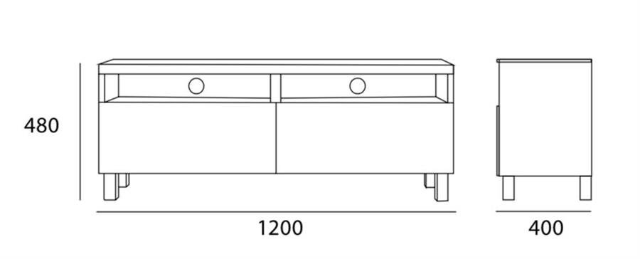 Arturo Gordy TV Console (1.2M)/ TV Cabinet/ Wooden TV Cabinet/ Media Unit/ Modern TV Cabinet (FREE Shipping to West Malaysia)