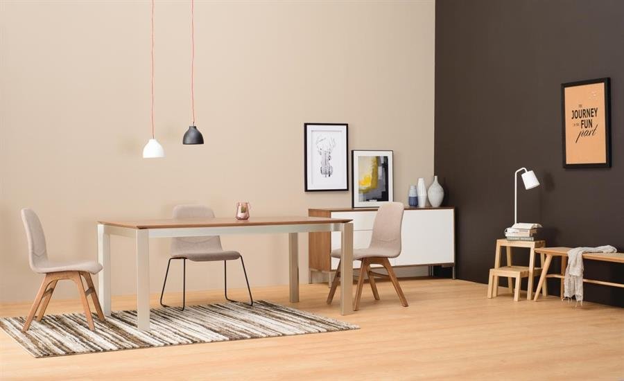 Arturo - Elwood Dining Table (1.5M)/ Rectangle Dining Table/ Brown Table/ White Table/ Grey Table/ Solid Wood Table (FREE Shipping to West Malaysia)