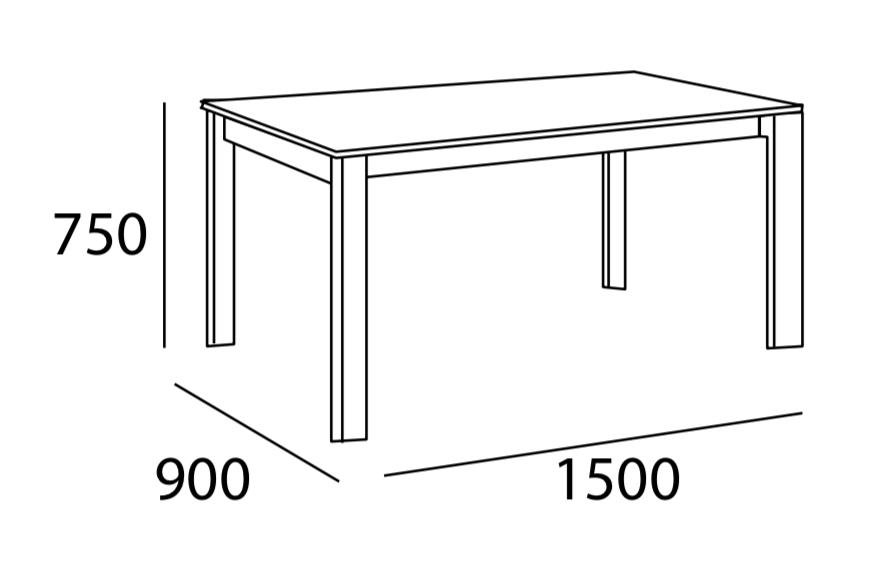 Arturo - Elwood Dining Table (1.5M)/ Rectangle Dining Table/ Brown Table/ White Table/ Grey Table/ Solid Wood Table (FREE Shipping to West Malaysia)