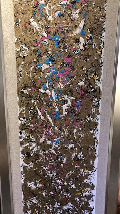 Arturo Oil Painting Abstract Gold