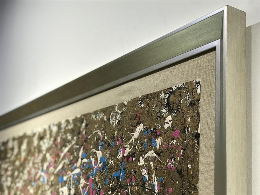 Arturo Oil Painting Abstract Gold