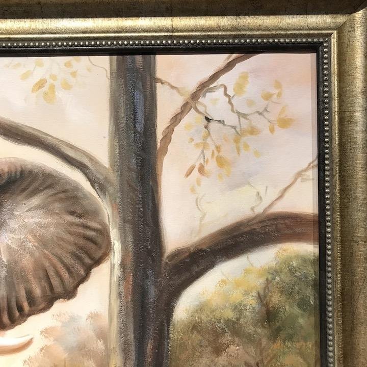 Arturo Oil Painting Elephant Herd