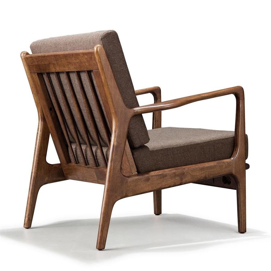 Arturo - Jacobe 1 Seater Sofa + 3 Seater Sofa Set/ Arm Chair/ Mid-century Design/ Retro/ Solid Wood/ Brown Fabric Sofa (FREE Shipping to West Malaysia)