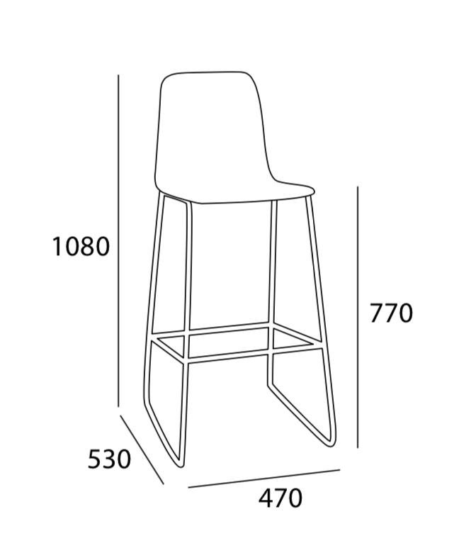 Arturo Ava High Back Bar Chair