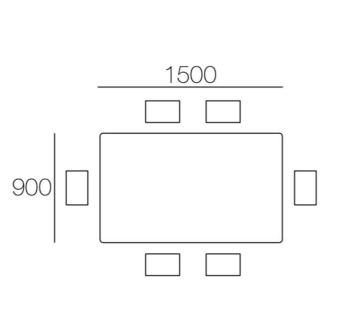 Arturo - Valko Dining Table (1.5M)/ Rectangle Table/ Solid Wood Table (FREE Shipping to West Malaysia)