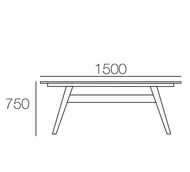 Arturo - Valko Dining Table (1.5M)/ Rectangle Table/ Solid Wood Table (FREE Shipping to West Malaysia)