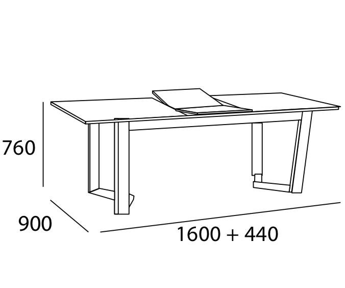 Arturo - Vitas Extendable Dining Table (1.6M) extendable (0.4M)/ Rectangle Table (FREE Shipping to West Malaysia)