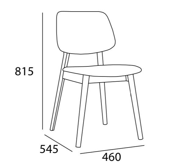 Arturo - Mercy Dining Chair/ Solid Wood Chairs/ Fabric Chairs (set of 2 units) FREE Shipping to West Malaysia