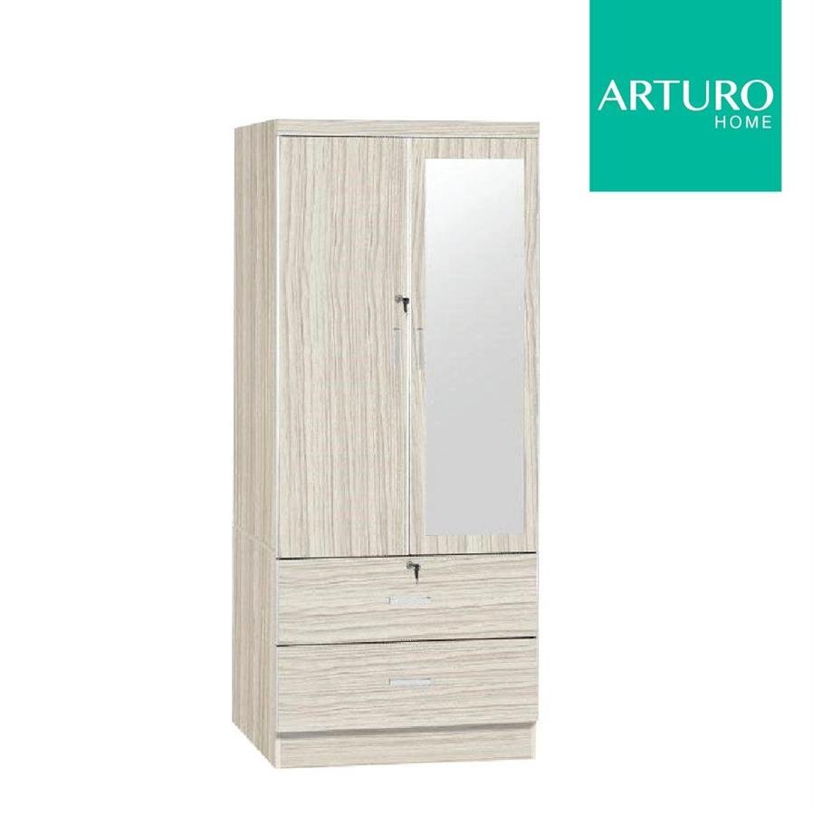 Arturo Gayle 2 Door Wardrobe with Mirror