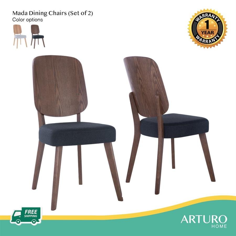Arturo - Mada Dining Chair/ Solid Wood Chairs (set of 2 units) FREE Shipping to West Malaysia