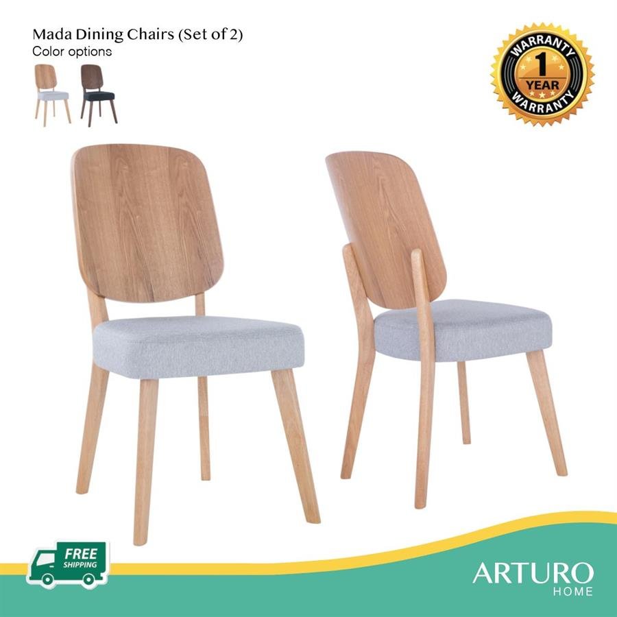 Arturo - Mada Dining Chair/ Solid Wood Chairs (set of 2 units) FREE Shipping to West Malaysia