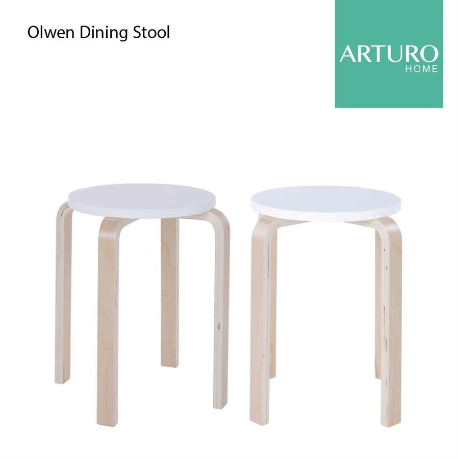 Arturo Niles Table + Olwen Dining Stool Set (1 table + 5 stools)