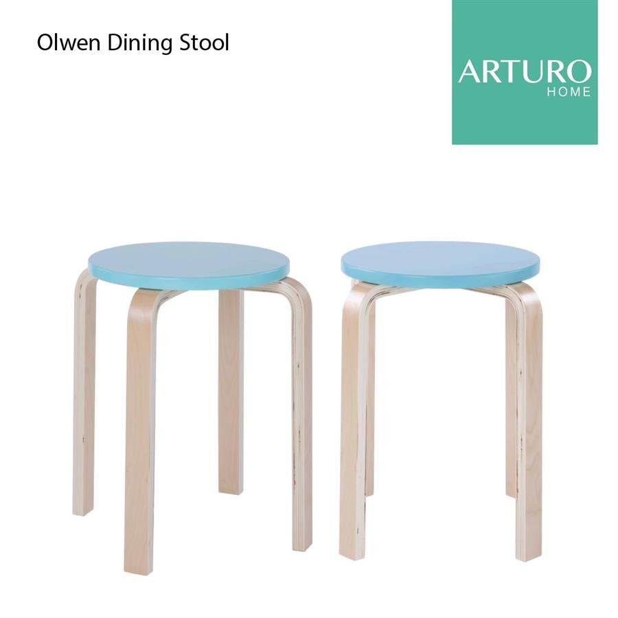 Arturo Niles Table + Olwen Dining Stool Set (1 table + 5 stools)