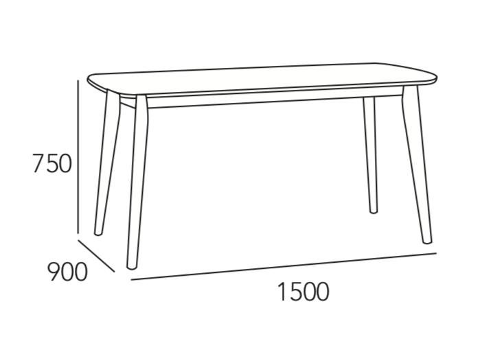 Arturo - Arthur + Naida Dining Set [1 table (1.5M) + 6 chairs] (FREE Shipping to West Malaysia)