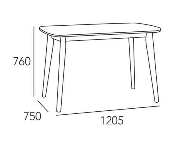 Arturo - Arthur Dining Table (1.2M) / Solid Wood Table/ Rectangle Table (FREE Shipping to West Malaysia)