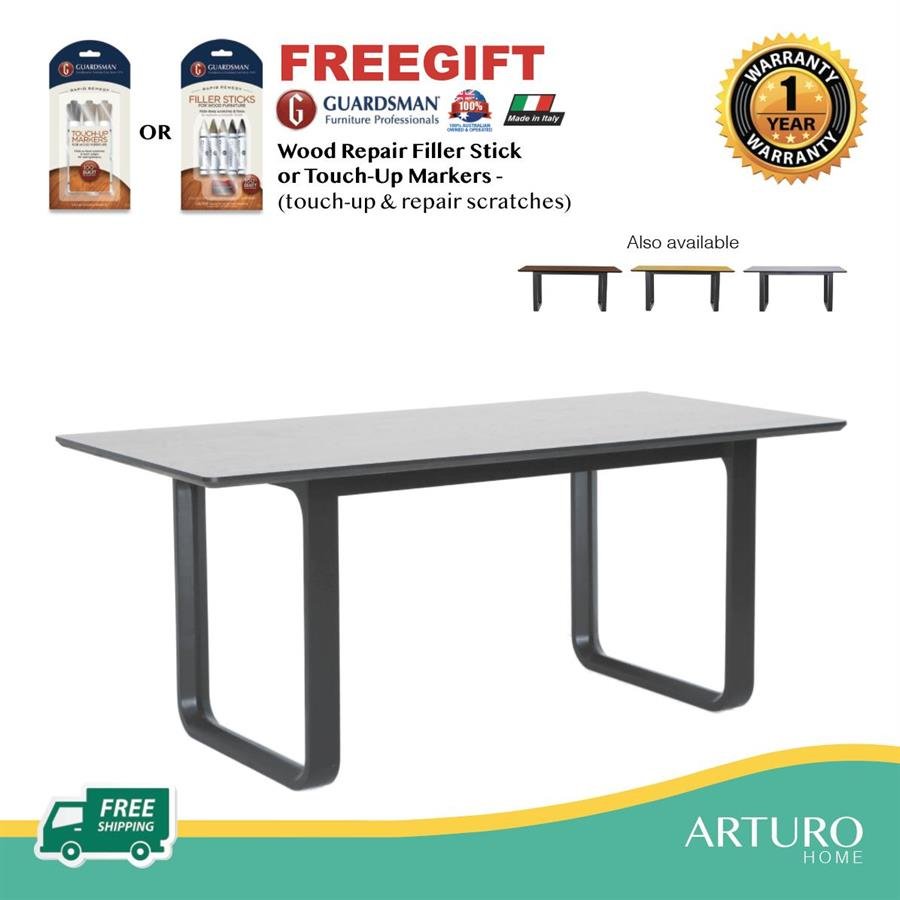 Arturo - Ulmer Dining Table (1.8M)/ Rectangle Table/ Solid Wood Table (FREE Shipping to West Malaysia)