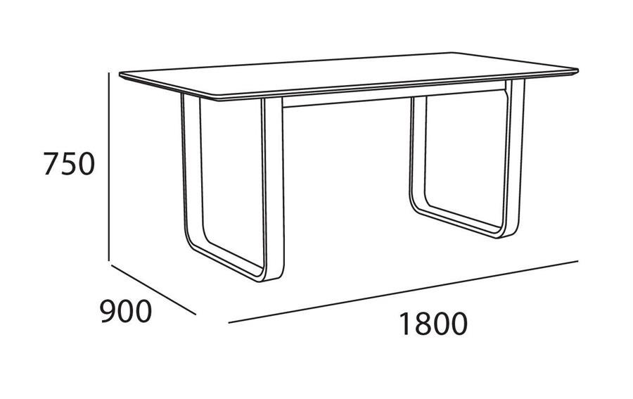 Arturo - Ulmer Dining Table (1.8M)/ Rectangle Table/ Solid Wood Table (FREE Shipping to West Malaysia)