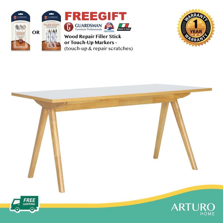 Arturo - Aden Dining Table/ Solid Wood Table/ (1.6M) FREE Shipping to West Malaysia