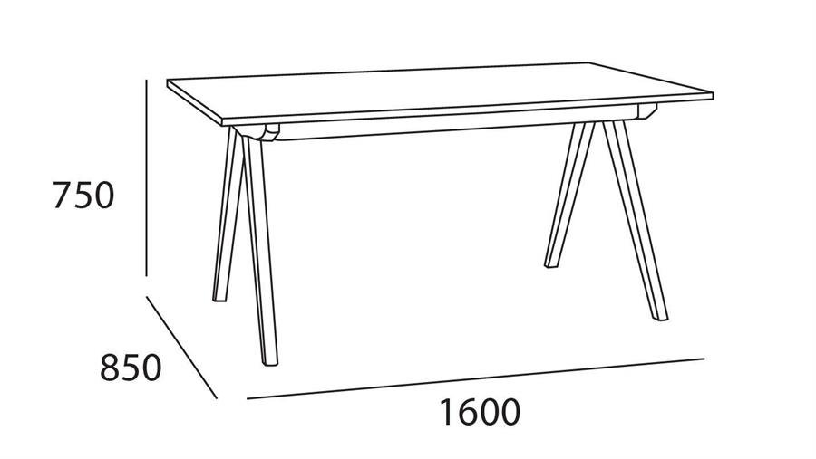 Arturo - Aden Dining Table/ Solid Wood Table/ (1.6M) FREE Shipping to West Malaysia
