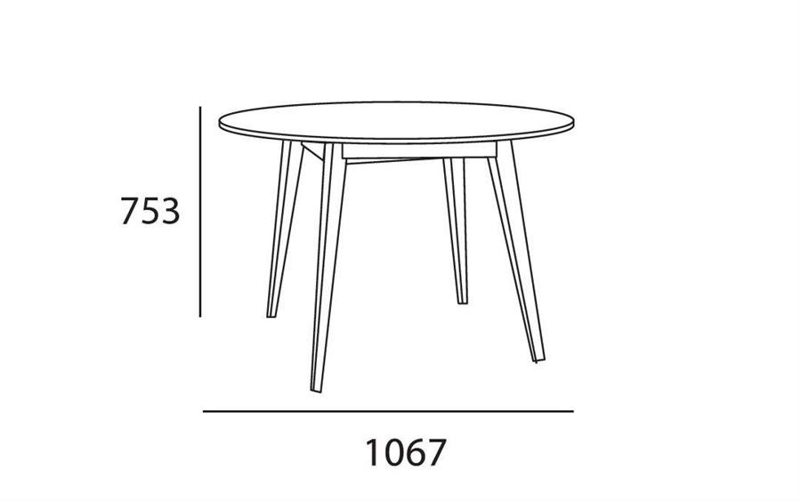 Arturo - Platon Round Dining Table (1.05M)/ Solid Wood Table (FREE Shipping to West Malaysia)