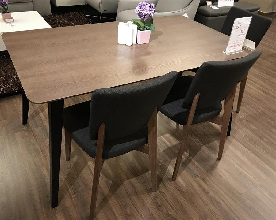 Arturo - Platon Dining Table (1.5M)/ Rectangle Dining Table/ Wooden Dining Table (FREE Shipping to West Malaysia)