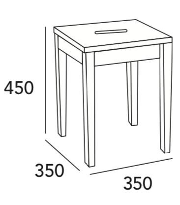 Arturo - Dama Stool/ Solid Wood Stool/ Square Stool/ Grey Stool/ Yellow Stool/ Blue Stool (FREE Shipping to West Malaysia)