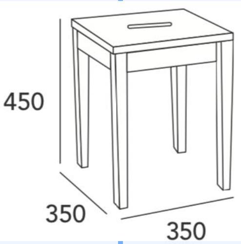 Arturo - Dama Stool/ Solid Wood Stool/ Square Stool/ Grey Stool/ Yellow Stool/ Blue Stool (FREE Shipping to West Malaysia)