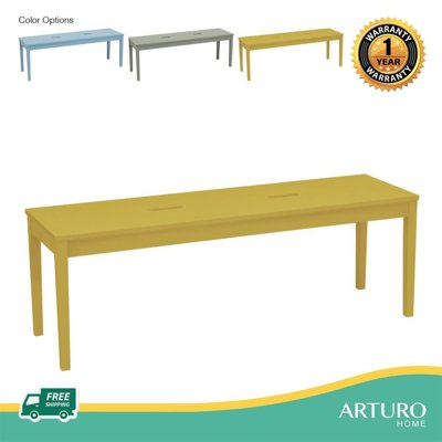 Arturo - Dama Bench (1.3M) / Solid Wood Bench/ Long Bench/ Wooden Bench/ Grey Bench/ Yellow Bench/ Blue Bench (FREE Shipping to West Malaysia)